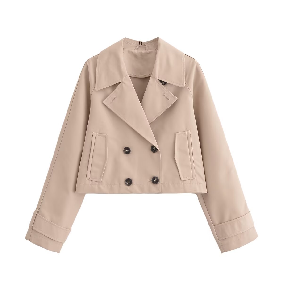 Style Women's Clothing Trench Coat Long Sleeve Elegant Jacket Coat