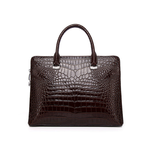 Men's Casual Crocodile Belly Pattern Briefcase