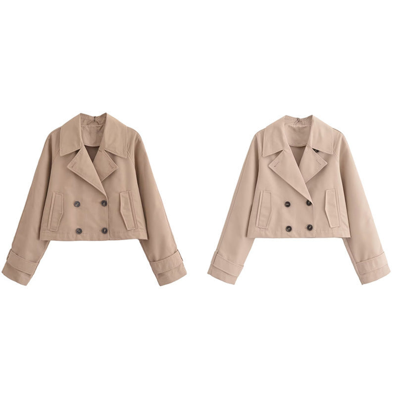 Style Women's Clothing Trench Coat Long Sleeve Elegant Jacket Coat